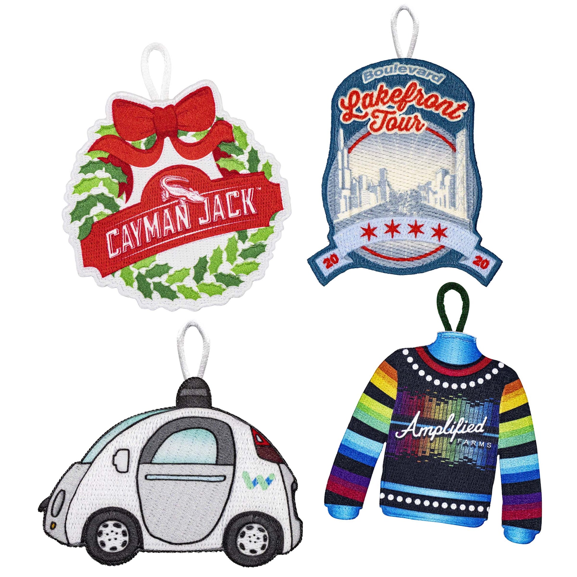 Custom Pin Pointe Embroidered Ornaments
