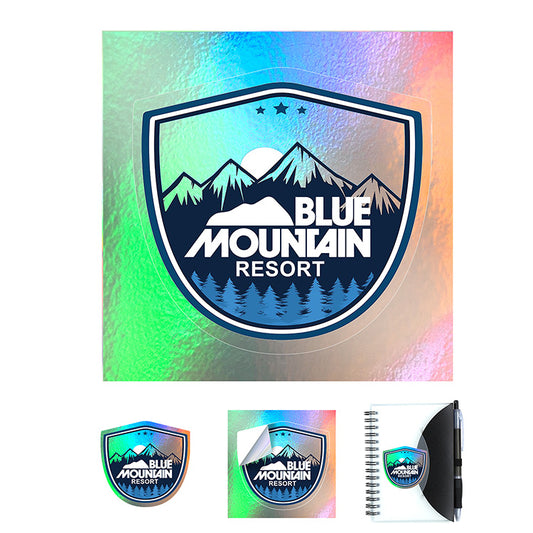 “CUSTOMCUT™” 16.1 sq inch to 25 sq inch Full Color Custom Shape Removable Vinyl Stickers in Singles