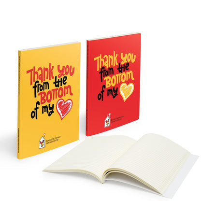 Medio perfect bound notebook (5" x 7" with 150 pages)