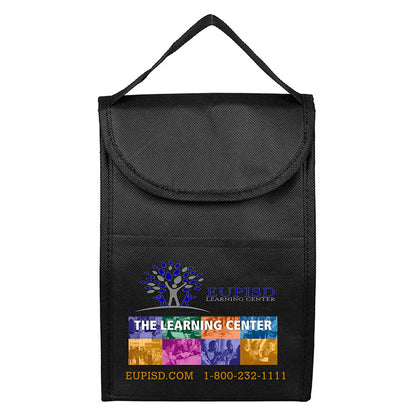 7”W x 10”H x 5”Gusset - "ARCTIC CHILL" Tall Insulated Cooler Lunch Tote with Hook & Loop Closure