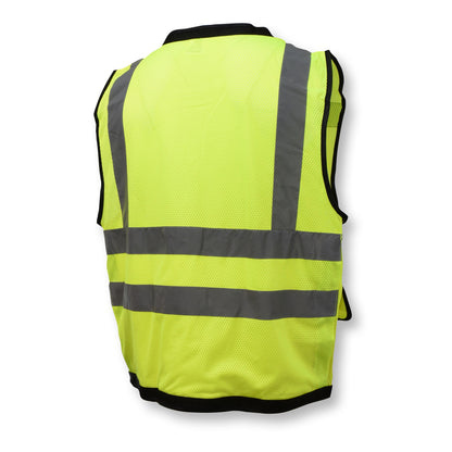 SV59Z Type R Class 2 Heavy Duty Mesh/Solid Surveyor Safety Vest - Green - Size 2X
