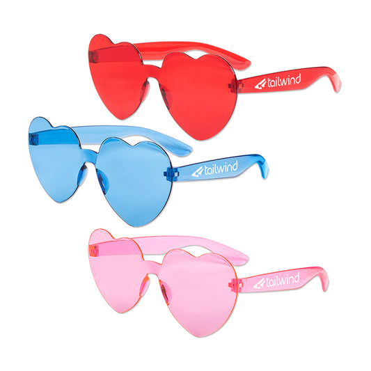 Multicolor Heart Shape No Frame Glasses