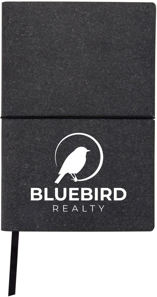 SARATOGA RECYCLED LEATHER JOURNAL W STONE PAPER