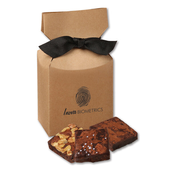 Gourmet Brownies in Kraft Premium Delights Gift Box