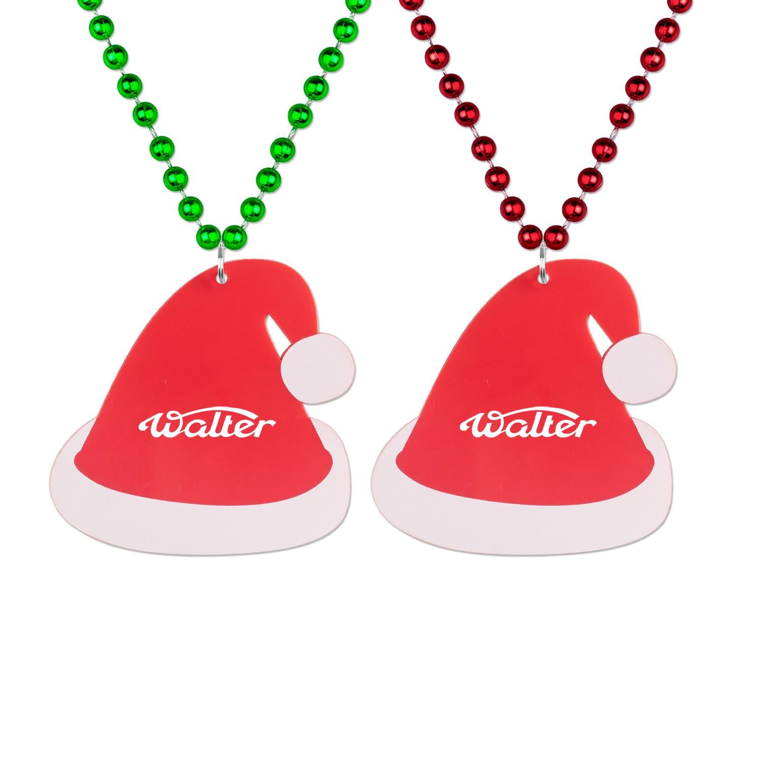 Assorted Colors Santa Hat Medallion Beads