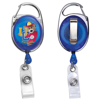 "Oberlin PI" 30” Cord PhotoImage ® Full Color Imprint* Retractable Carabiner Style Badge Reel and Ba
