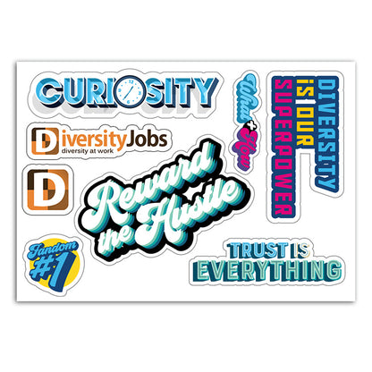 "CustomCut ™" Full Color Custom Shape Removable Vinyl Sticker Sheets (5"x 7")