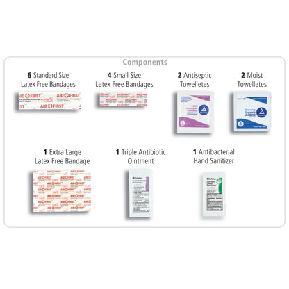 "Ventana" 18 Piece First Aid Kit in Zipper Kit