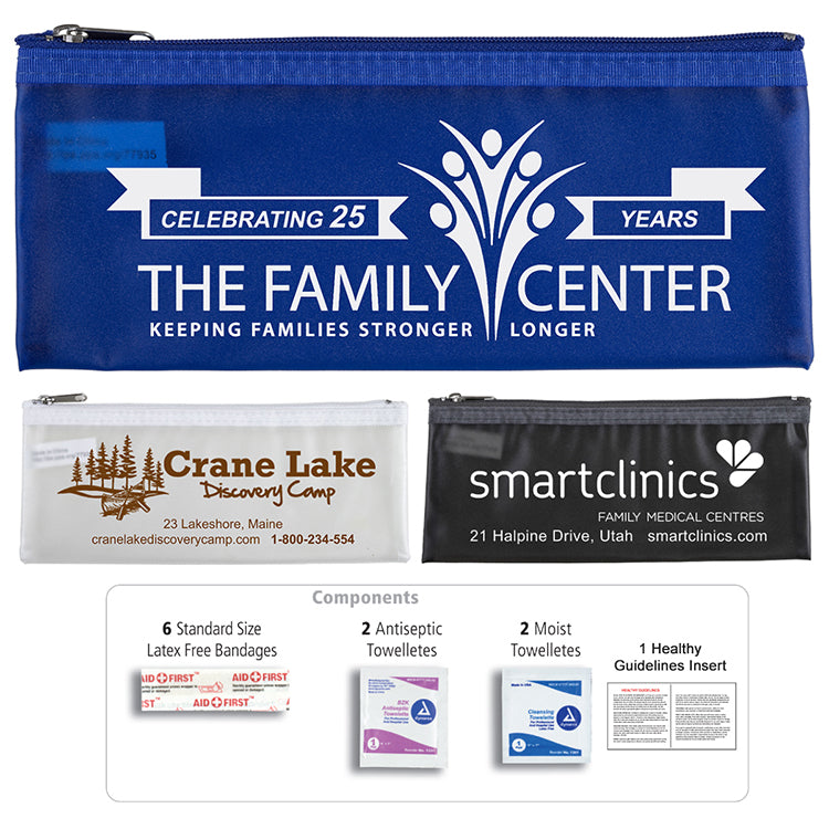 Trans Blue "PFEIFFER" 11 Piece First Aid Kit