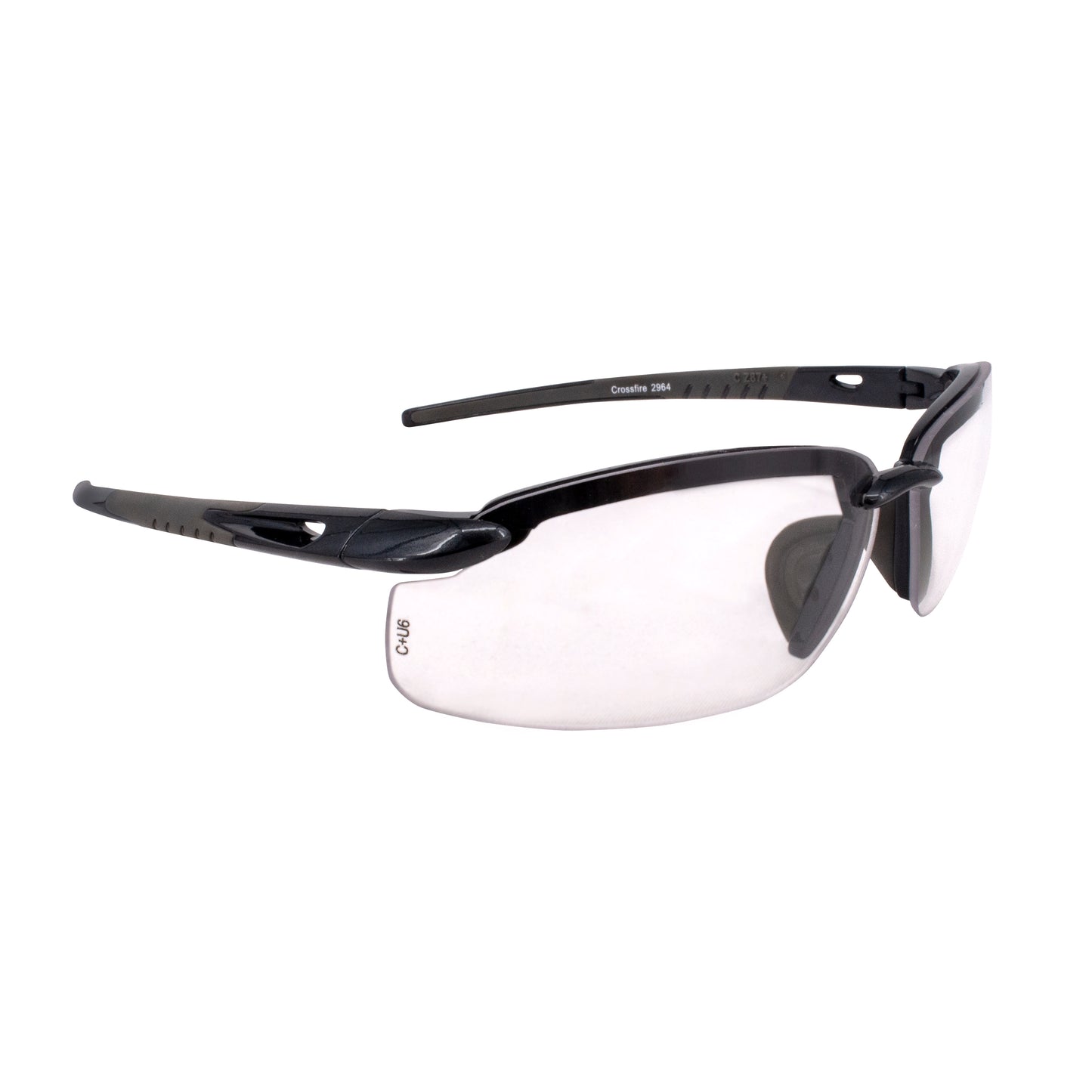 ES5 Premium Safety Eyewear - Shiny Pearl Gray Frame - Clear Lens