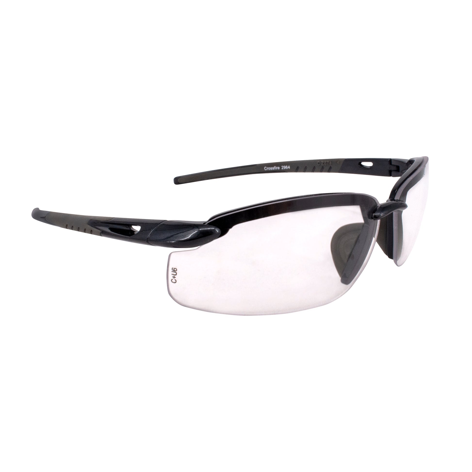 ES5 Premium Safety Eyewear - Shiny Pearl Gray Frame - Clear Lens
