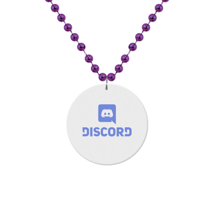 Medallion Bead Necklace w/White Medallion