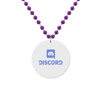 Medallion Bead Necklace w/White Medallion