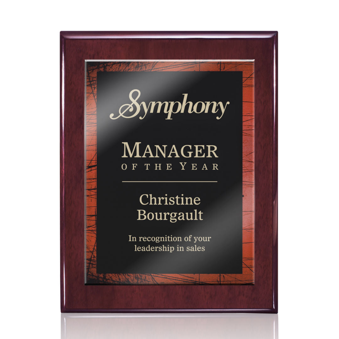 Oakleigh/Caprice Plaque - Rosewood/Red