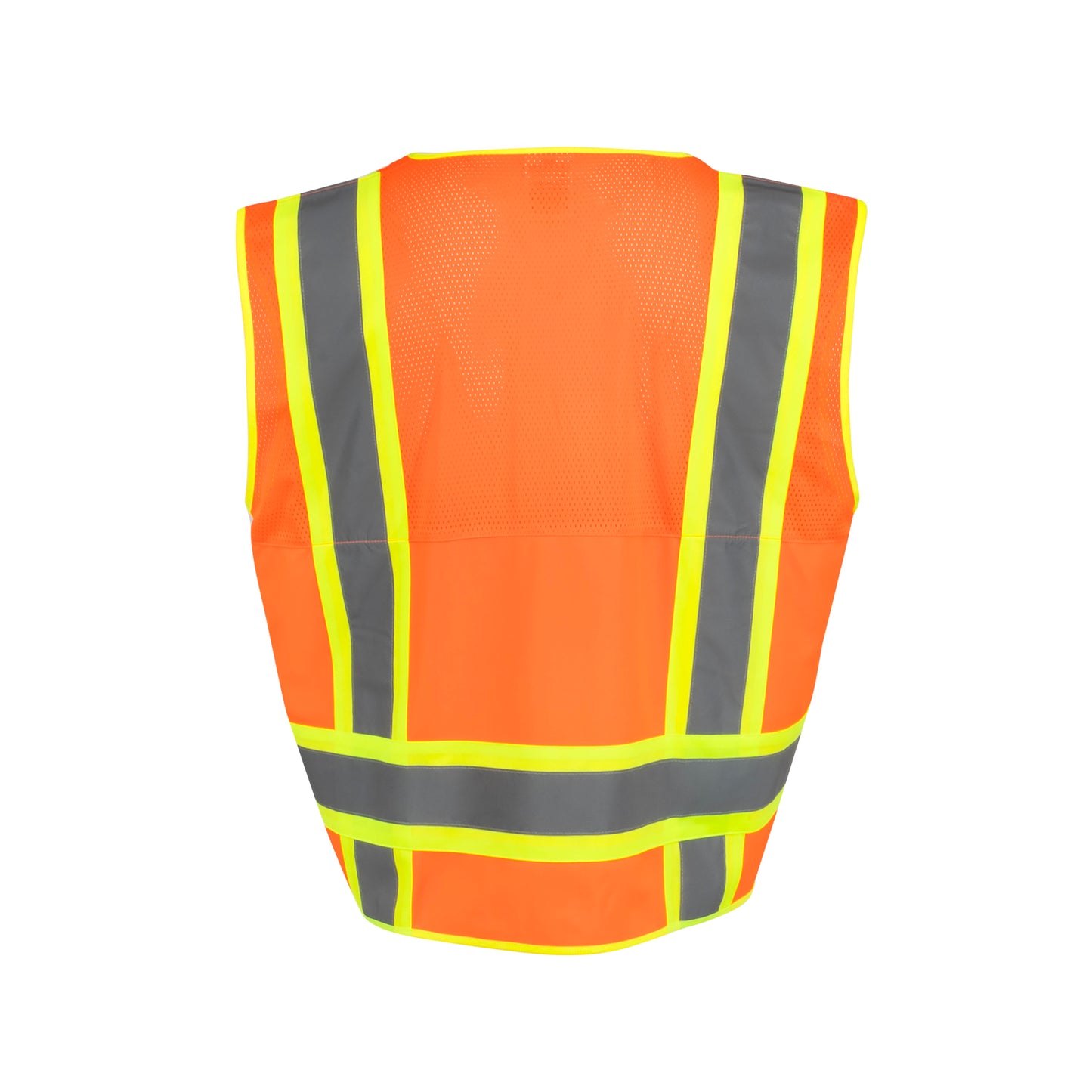 SV69-2 Two Tone Type R Class 2 Mesh/Solid Surveyor Vest with Plan/Tablet Pocket - Green - Size 2X