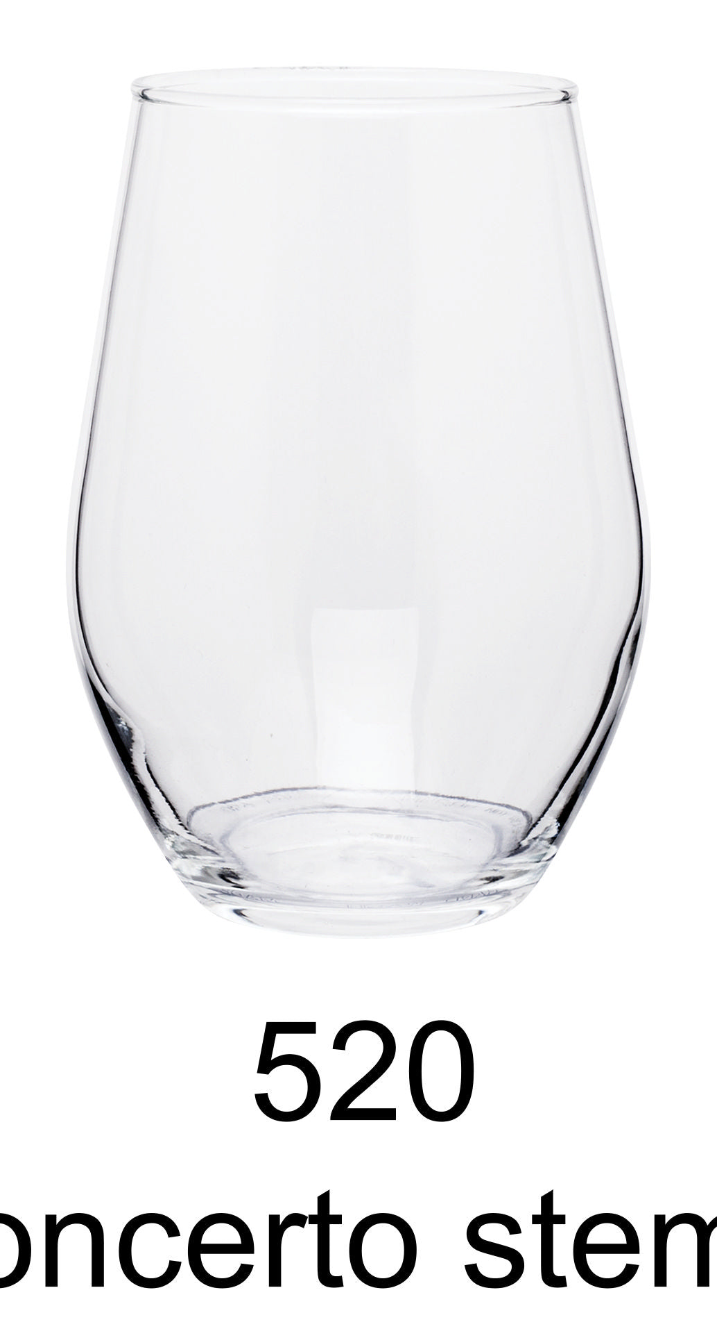 11.5 oz concerto stemless wine