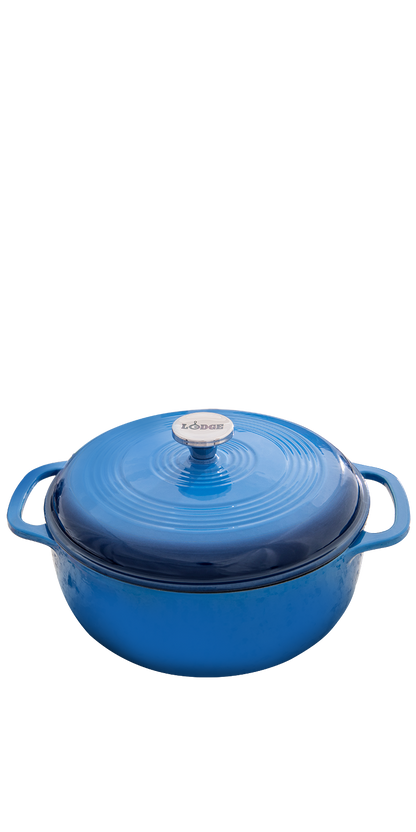 Lodge® 6 Qt Blue Enameled Cast Iron Dutch Oven