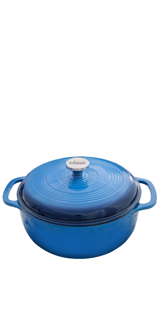 Lodge® 6 Qt Blue Enameled Cast Iron Dutch Oven
