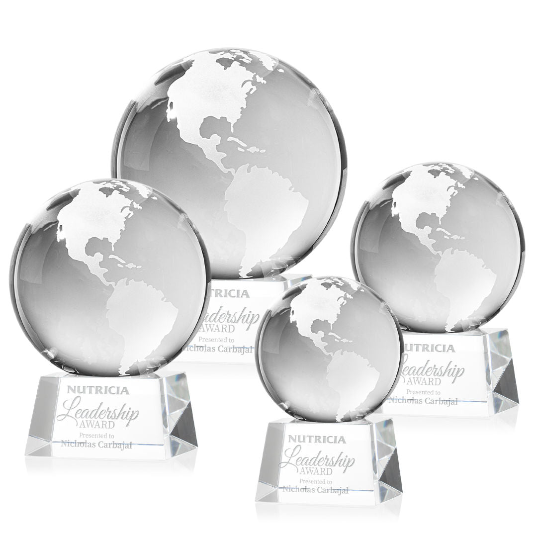 Globe Award on Robson Base - Clear