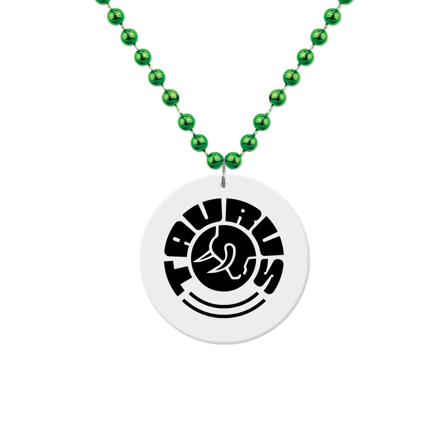 Medallion Bead Necklace w/White Medallion