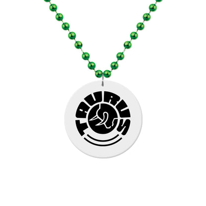 Medallion Bead Necklace w/White Medallion