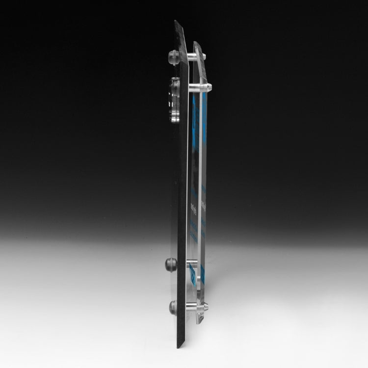 Tall Brushed Aluminum Plaque - Laser Engraved