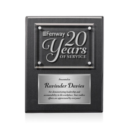 Gossamer Plaque - Carbon Fibre/Silver