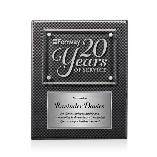Gossamer Plaque - Carbon Fibre/Silver