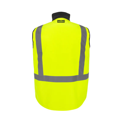 SJV41B Class 2 Hi-Vis Reversible Insulated Vest - Green / Black - Size 2X