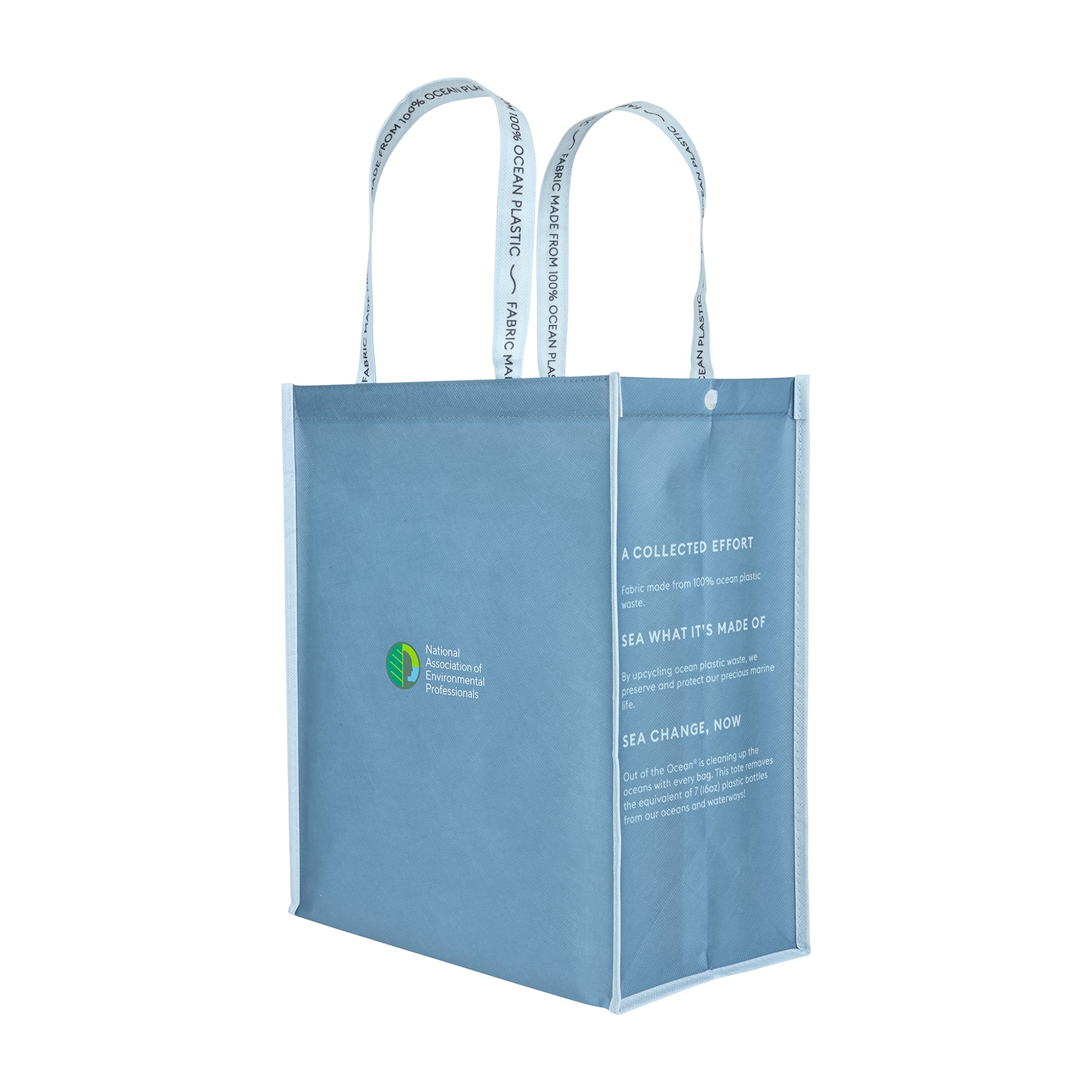 Slate Grey Out of the Ocean® Reusable Large Shopper with Click N’ Stay®