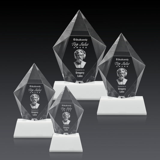 Devron 3D Award on Base - White