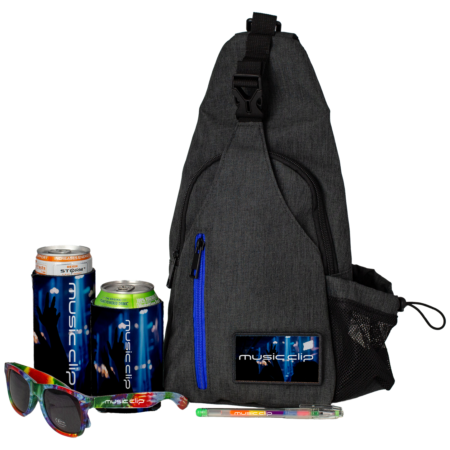 Festival Kit with Cooler Sleeve, Tie-Dye Shades & Crossbody Bag