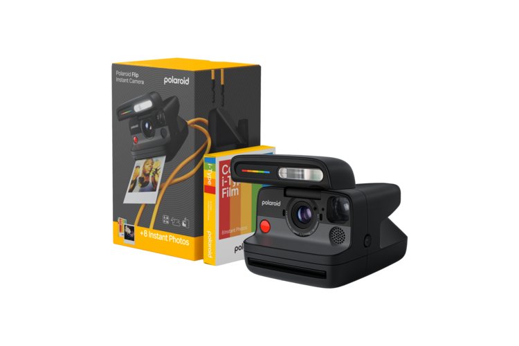 Polaroid Flip Instant Camera + Color Film Bundle - Black