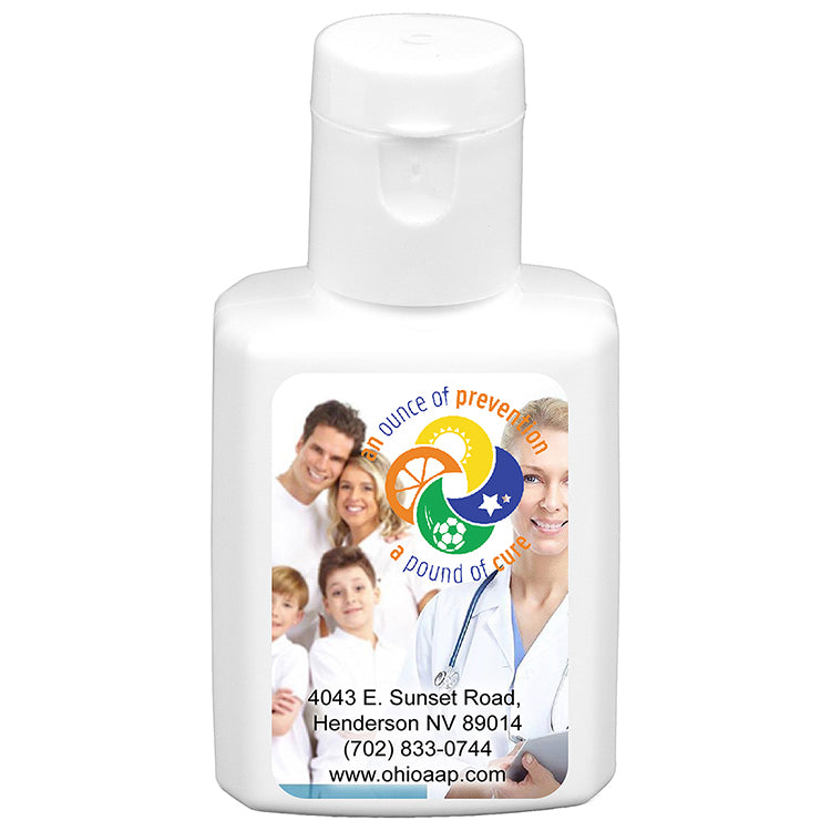 “SunFun” .5 oz Broad Spectrum SPF 30 Sunscreen Lotion In Solid White Flip-Top Squeeze Bottle