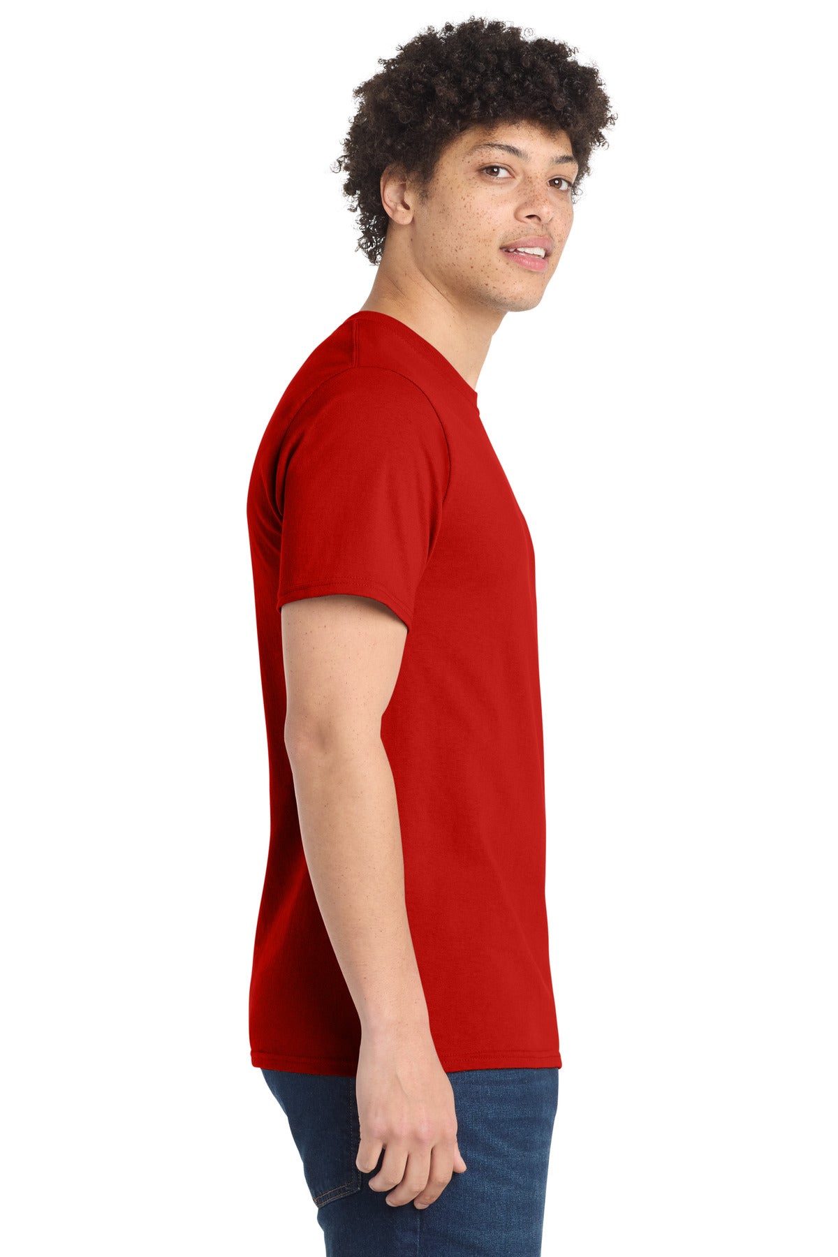 Fiery Red Port & Company Tall Essential Tee. PC61T