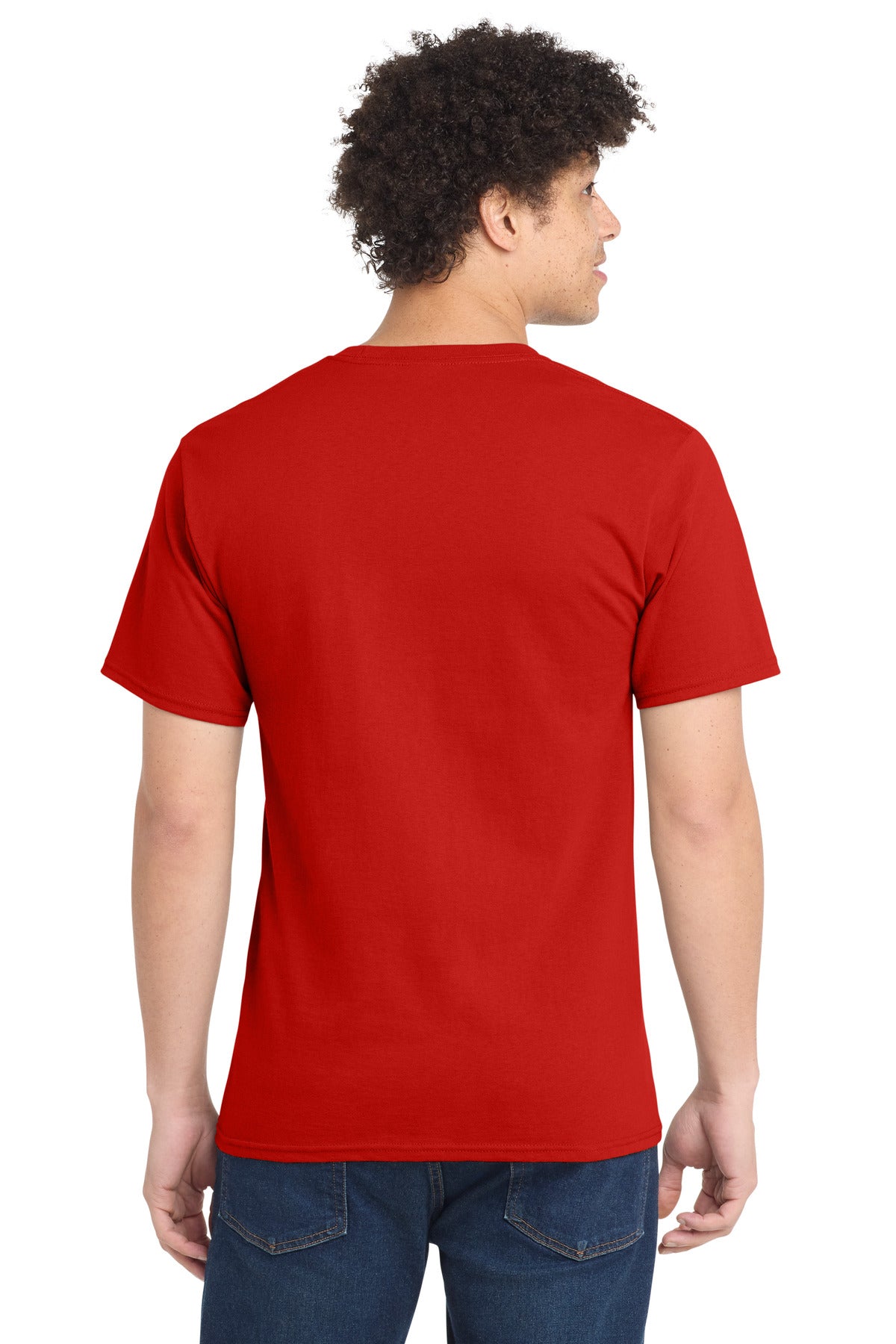 Fiery Red Port & Company Tall Essential Tee. PC61T