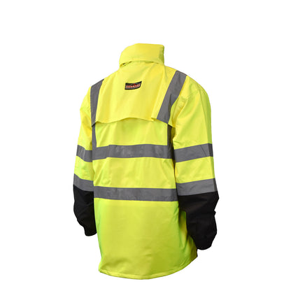 RW30-3Z1 General Purpose Rain Jacket - Hi-Vis Green - Size 2X