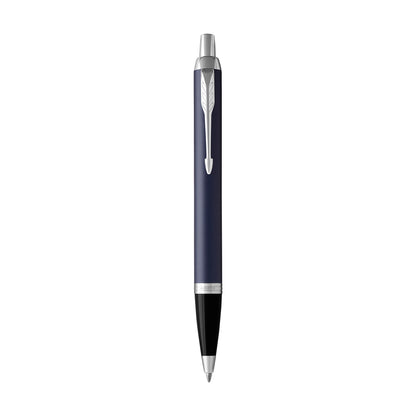 Blue Matte - Silver Trim Parker IM Ballpoint - Matte Blue