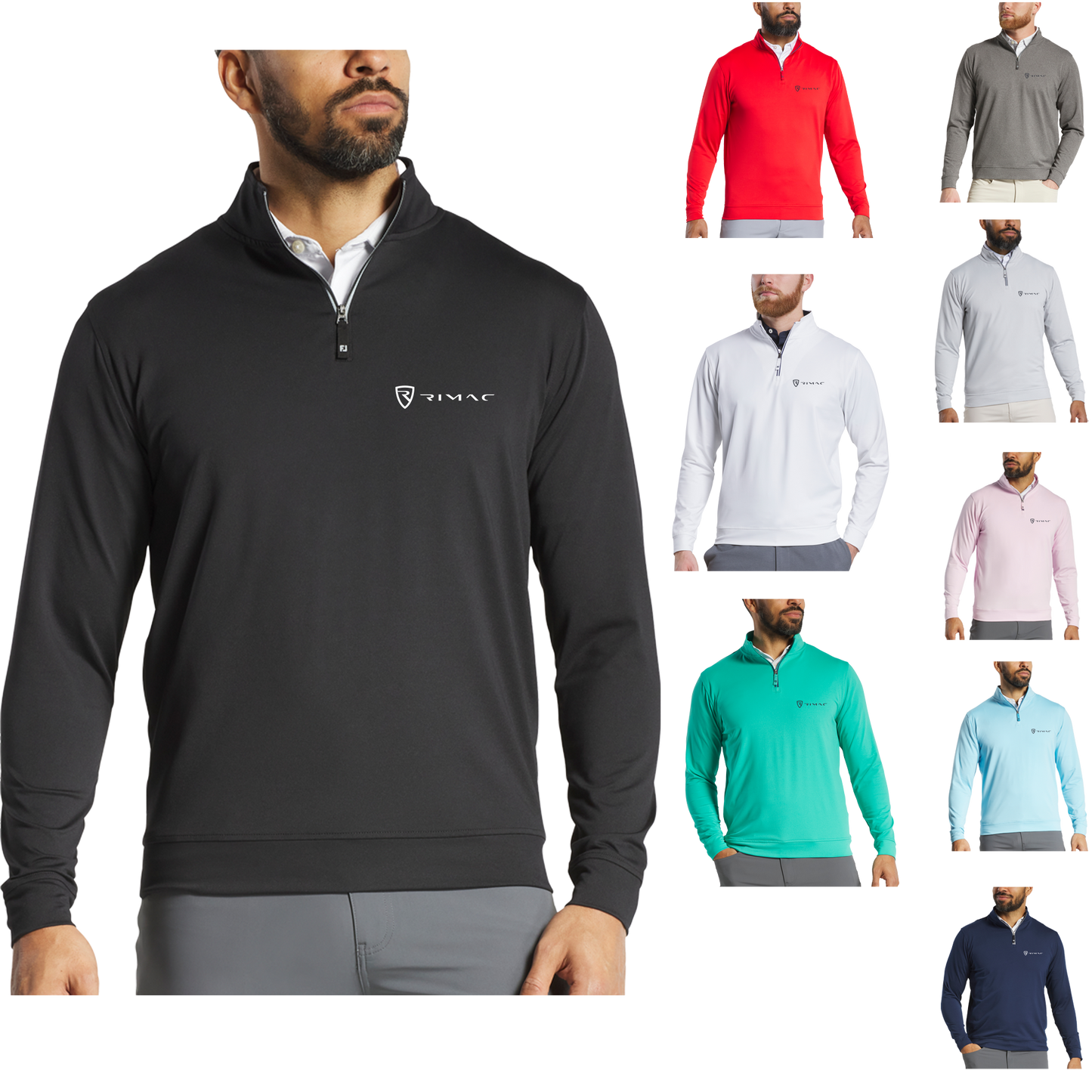 Black FootJoy Men's Approach 1/4 Zip  - S
