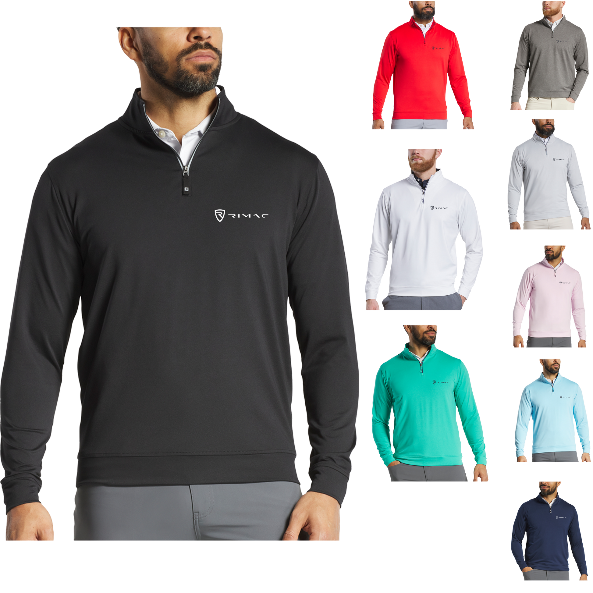 Black FootJoy Men's Approach 1/4 Zip  - S