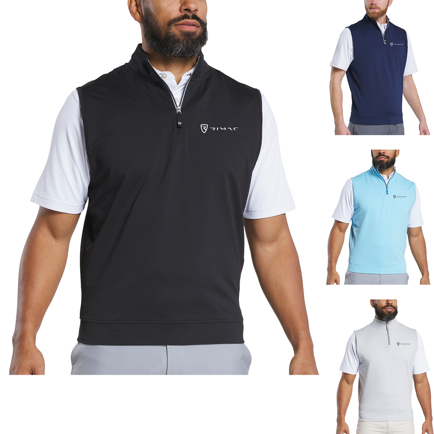 Black FootJoy Men's Approach 1/4 Zip Vest  - S