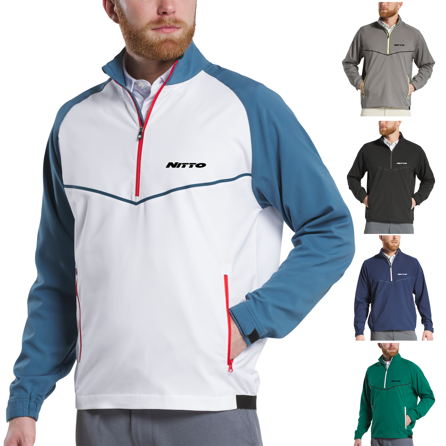 Black FootJoy Men's Zephyr Windshirt  - S