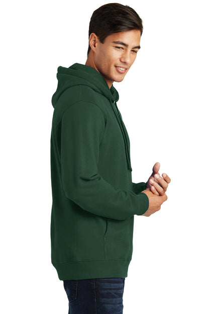 Forest Green Port & Company Fan Favorite Fleece Pullover Hooded Sweatshirt. PC850H