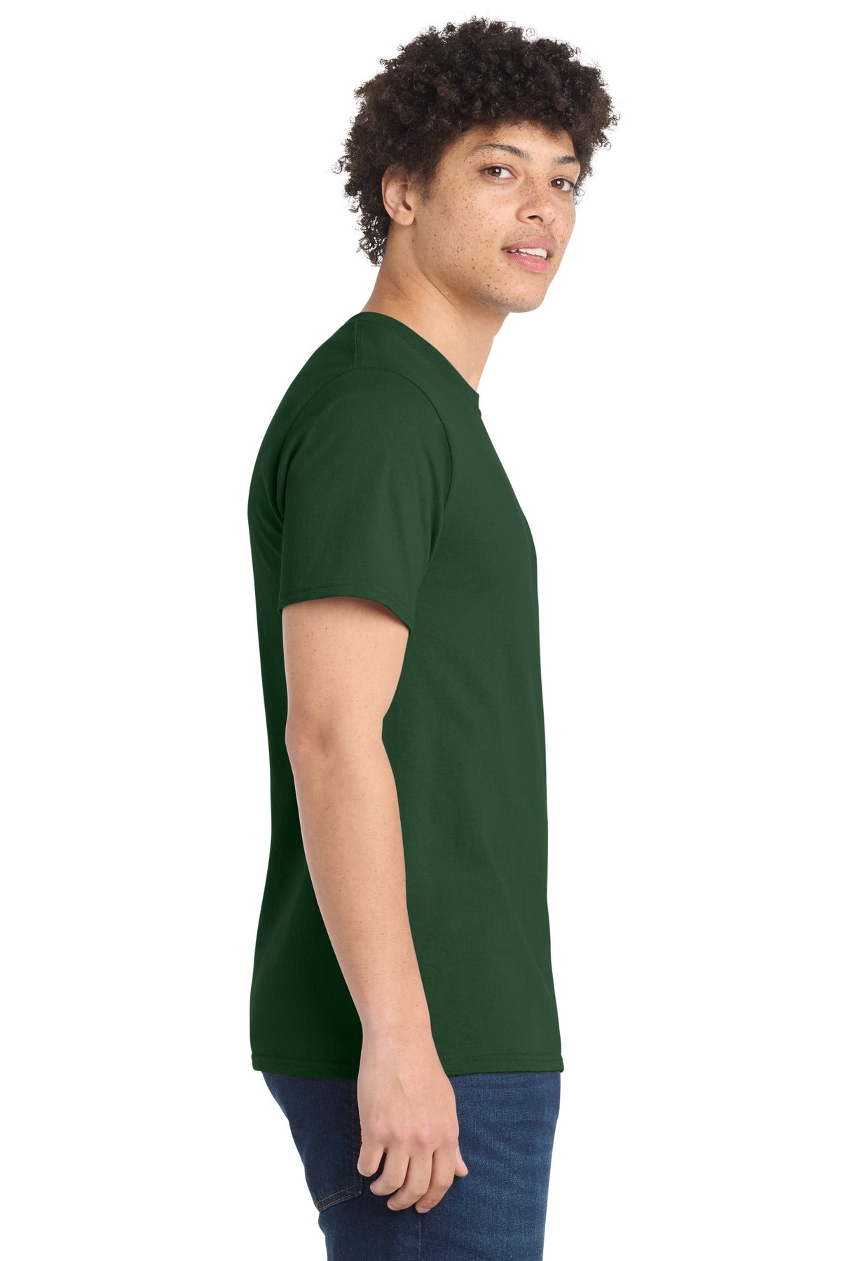 Forest Green Port & Company Tall Essential Tee. PC61T