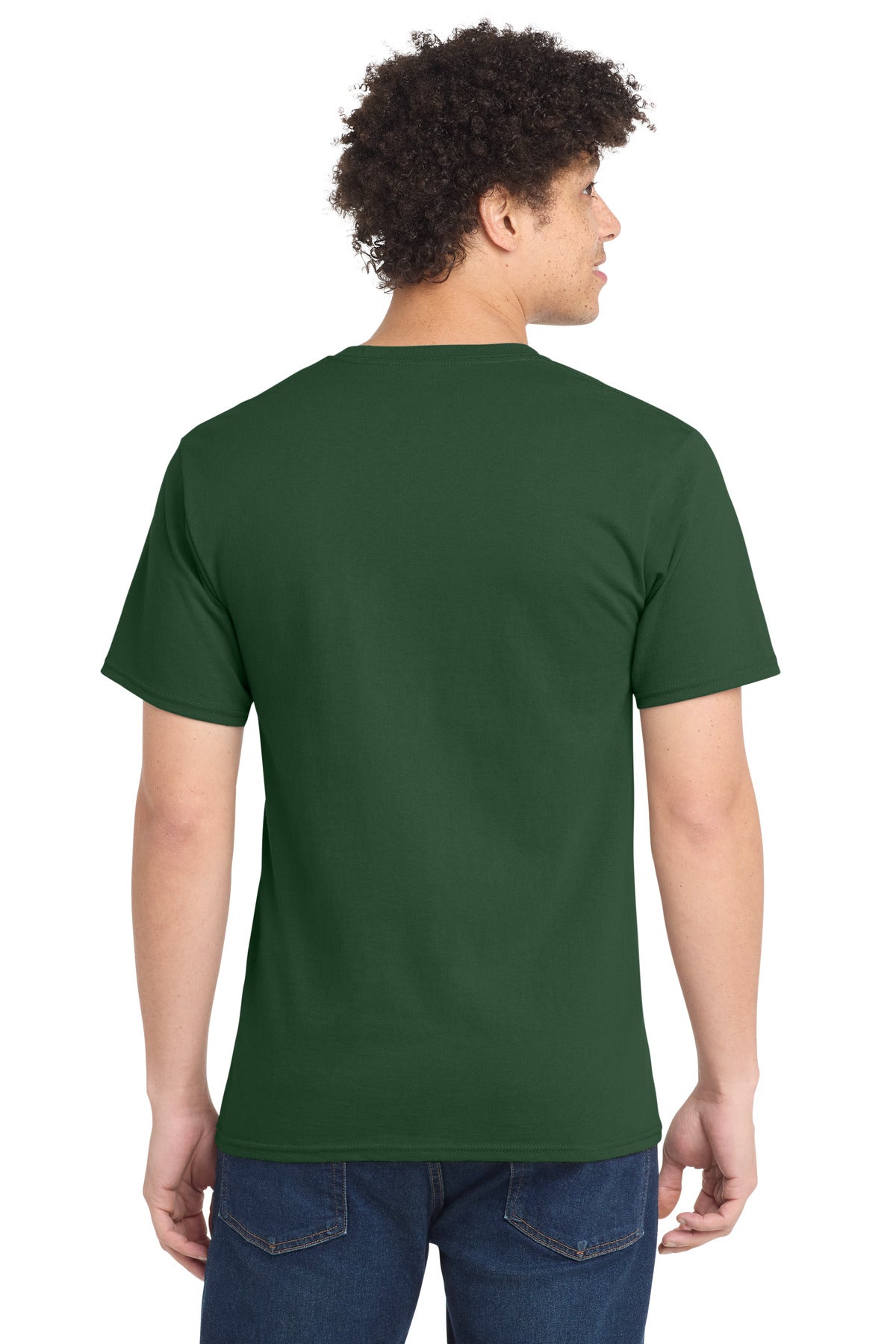Forest Green Port & Company Tall Essential Tee. PC61T