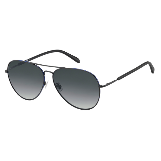 Matte Black Fossil Pilot Sunglasses