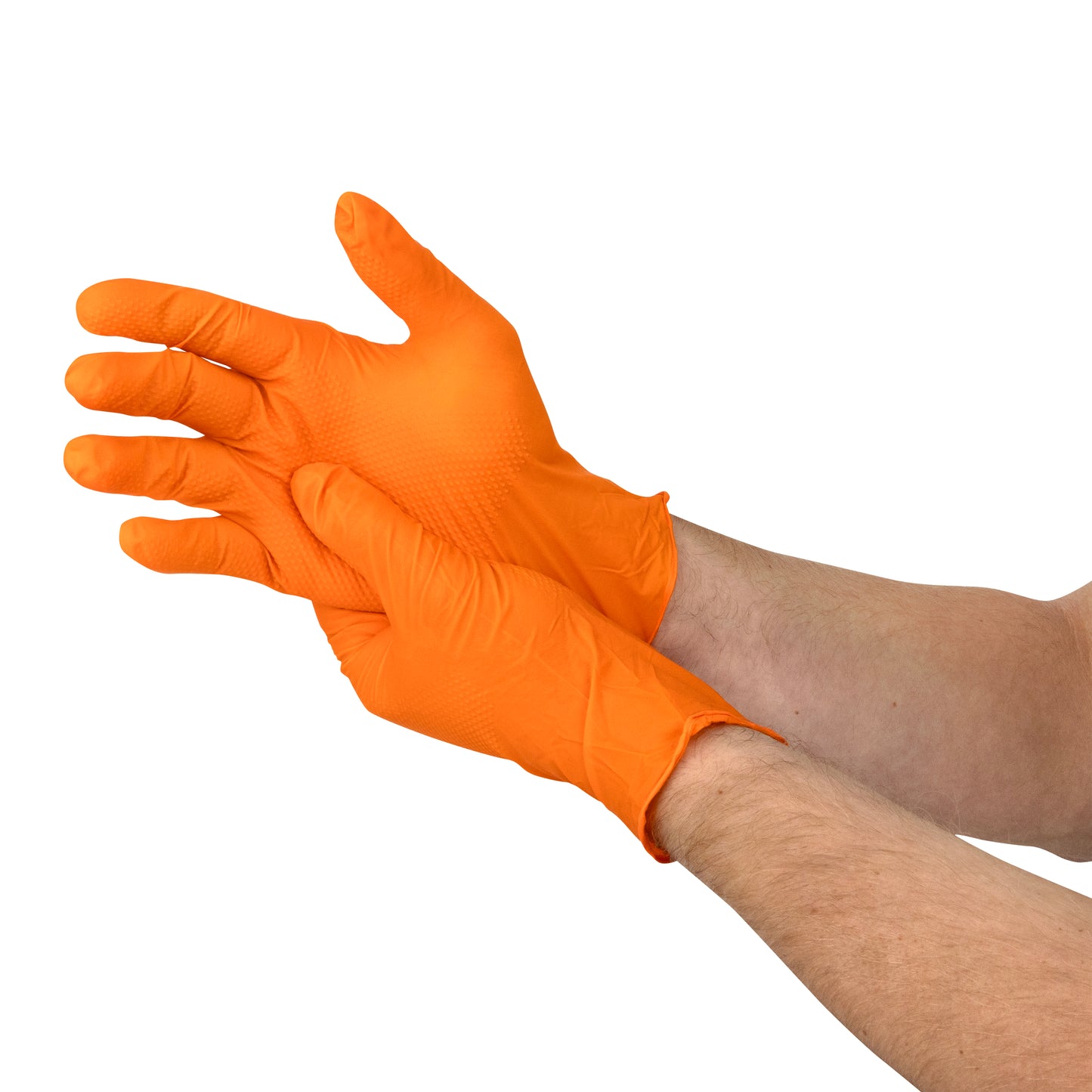 RWG9608 8 Mil Nitrile Diamond Grip Disposable Industrial Grade Glove - Size L