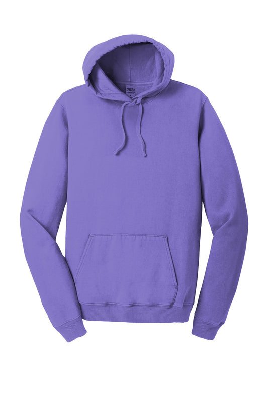 Front View of Amethyst Port & Company Beach Wash Garment-Dyed Pullover Hooded Sweatshirt. PC098H