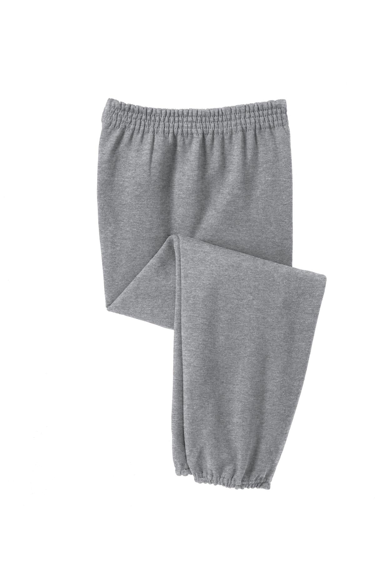 Front View of Ath. Heather Port & Company - Youth Core Fleece Sweatpant. PC90YP