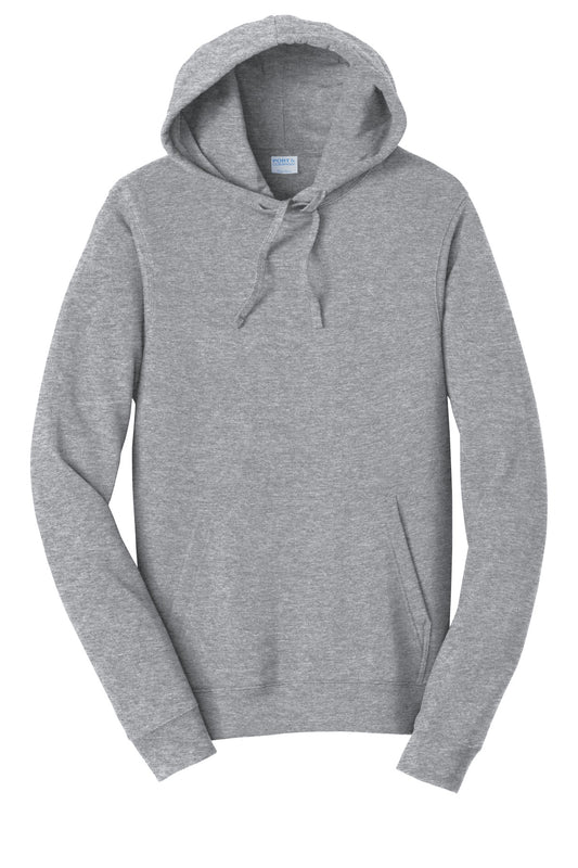 Front View of Athl Heather Port & Company Fan Favorite Fleece Pullover Hooded Sweatshirt. PC850H